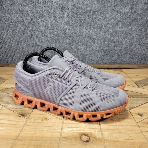 On Running Other - On Cloud 5 Mens Size 8.5 Zinc Grey Canyon Orange 59.98888 Running Athletic Shoes